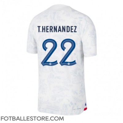 Frankrike Theo Hernandez #22 Bortedrakt VM 2022 Kortermet